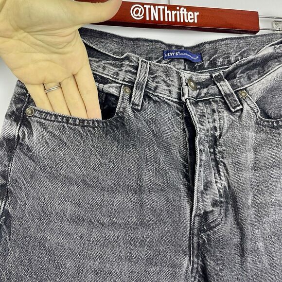 Levi's Made and Crafted Premium Twig High Rise Slim Button Fly Jeans Black Sz 27 - Picture 6 of 13